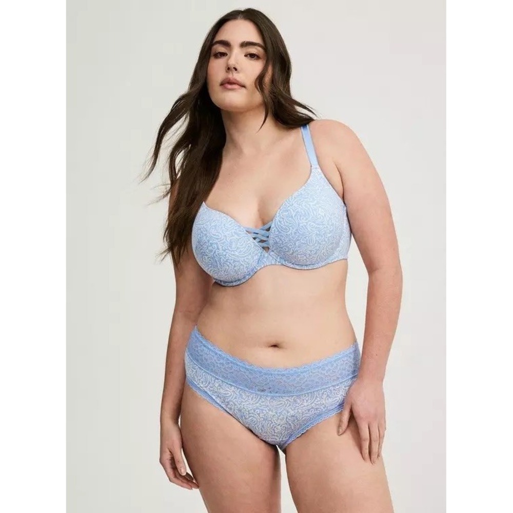 Torrid NWOT Women's Plus XO Plunge Push-Up Bra 42DDD‎ in Sweet paisley serenity